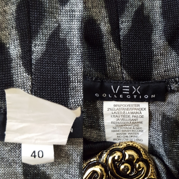Y2K AVEX Leopard🌠Top|Silky|Cowl Neck|Drop Shoulder - Picture 8 of 8